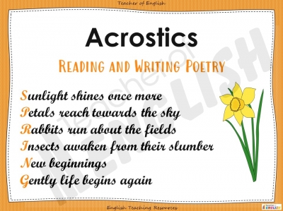 Acrostic Poetry Teaching Resources